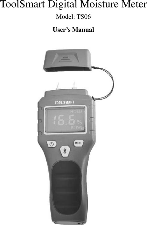 TS06 User manual (ToolSmart Digital Moisture Meter) by 